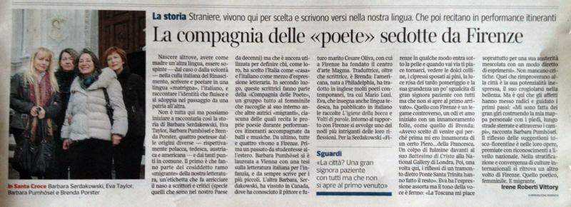 Compagnia delle Poete - Corriere Fiorentino